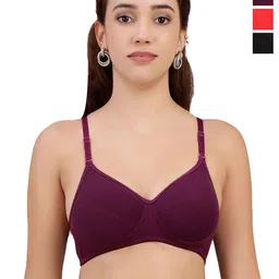 SELFCARE Pack Of 3 Full Coverage Lightly Padded T-shirt Bra-5