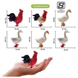FunBlast Realistic Farm Birds Figure Toy Set Pack of 6 - Multicolor image 3
