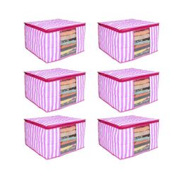 prettykrafts Pink Set of 6 Regular Drawer Organiser Organisers-15