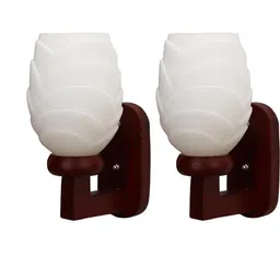 Somil Premium Designer Glass Wall / Night Lamp Elegant & Stylish Dcor Accent for Modern Interiors, color- White, Size:- 21 X 29 X 29 CM-image-77