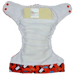 Dumbledo Cloth Diaper Free Size Leak Proof Eco-Friendly Reusable Adjustable Quick Dry Unisex Without Insert Pack of 2 - Red image 4