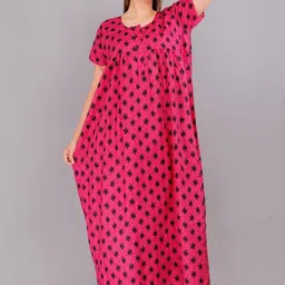 AAKARSHANA CREATION Women Printed Cotton Nightdress-picture-16
