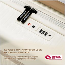 Assembly Hard-Sided Medium Check-in Luggage - 24 inches | Premium Polycarbonate Wide Handle Trolley Bag with in-Built TSA Lock for Travel - White - Rover image 5