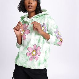 DressBerry Whirlwind Colors Floral Printed Drop-Shoulder Sleeves Hooded Sweatshirt-image-52