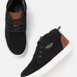 Carlton London Men Mid-Top Leather Sneakers-image-89