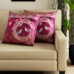 Swayam Multicolor Cotton 40 cm x 40 cm Cushion Covers - Set of 2-image-94