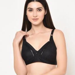 Da Intimo Black Non Wired Non Padded Full Coverage Bra-42