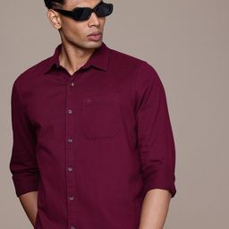 WROGN Slim Fit Pure Cotton Casual Shirt-image-82