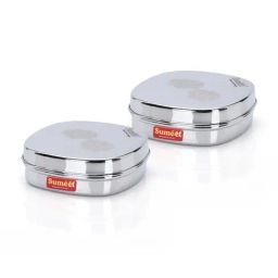 Sumeet Silver Stainless Steel 2 Piece Container-37
