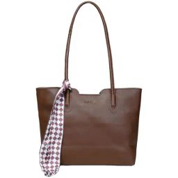 PELLE LUXUR Brown Solid Medium Tote Handbag-image-71