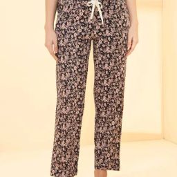 Amante Black Relaxed Fit Printed Pyjamas-image-89