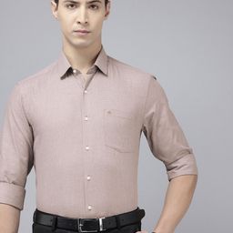 Arrow Manhattan Slim Fit Self Designed Pure Cotton Formal Shirt-image-89