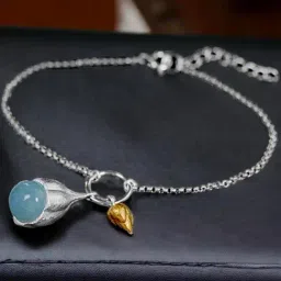 Rihi by P.C. Chandra Jewellers 92.5 Sterling Silver Bell Drop Charm Bracelet for Women & Girls-image-13