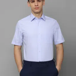 Louis Philippe Blue Cotton Regular Fit Checks Shirt-picture-13