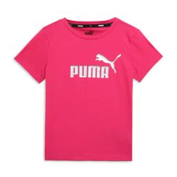 Puma Kids Pink Logo Print T-Shirt-image-47