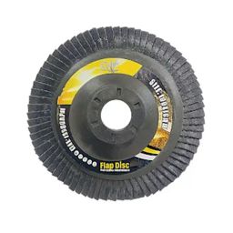 Div's Flap Disc Round Grit Size 120, Dia 4 inch (101.6 mm) Silver (PVC) (Pack of 10)-image-44