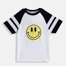 Happy Faces Boys Graphic Printed Reflective Detail Pure Cotton T-shirt-image-14