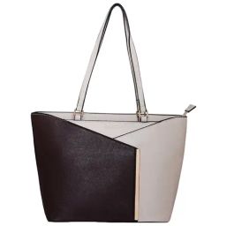 Giordano Interim Aw19 White & Black Textured Large Shoulder Handbag-image-29