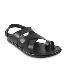 Mochi Men's Black Back Strap Sandals-image-65