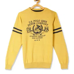 U.S. Polo Assn. Kids Yellow Printed Sweater-picture-11