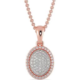 Malabar Gold and Diamonds 18k Rose Gold & Diamond Mine Pendant without Chain for Women-picture-28