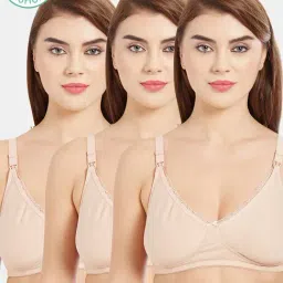 Inner Sense Beige Non Wired Non Padded Nursing Bra (Pack Of 3)-picture-43