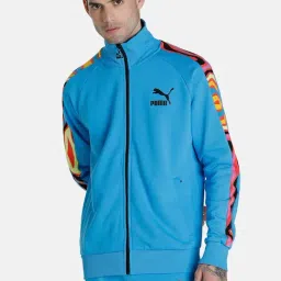 Puma Blue Full Sleeves Cotton Jacket-image-60