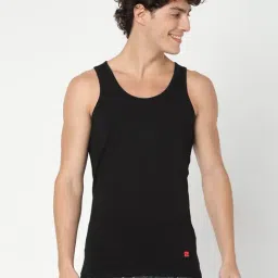 UnderJeans by Spykar Black Vest-image-75