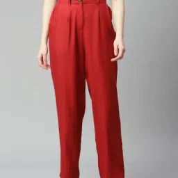 Melon by PlusS Red Regular Fit Trousers-picture-4