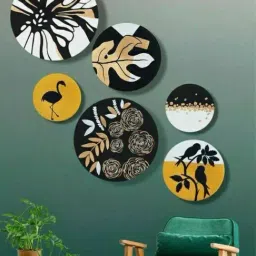 The Art House Abstract Multicolor Canvas Wall Painting - Set of 6-image-50