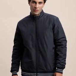 Turtle White & Blue Relaxed Fit Reversible Jacket-image-35