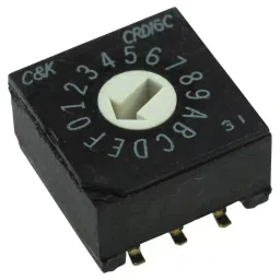 MULTICOMP PRO Rotary Coded Switches ROTARY SWITCH, 10 POS, 24VDC, SMD, RBM3-10RBVB-picture-6