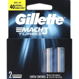 Gillette Mach3 Turbo Manual Shaving Razor Blades - 2s Pack (Cartridge) image 2