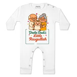 arvesa Dada Dadi Little Rasgullah Printed Baby Rompers-picture-32
