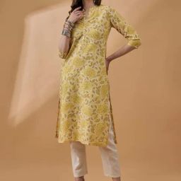 Winza Designer Yellow Cotton Printed Straight Kurta-picture-39