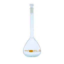 Biohall 2000 ml Class A USP Volumetric Flask with Individual Certificate, BLS.U.1211 image 1
