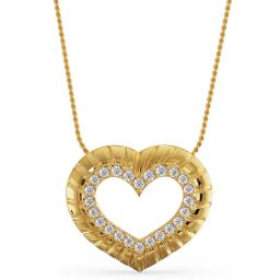 Emori 18k Yellow Gold & Diamond Blushing Heart Pendant-image-40