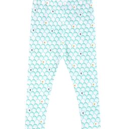 MINI KLUB Girls Turquoise Blue & White Printed Knitted Leggings-image-40