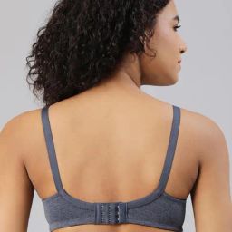 BLOSSOM Navy Textured Full Coverage Minimizer Bra image 2
