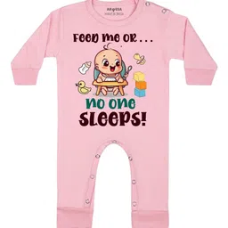 Arvesa Feed Me Or No One Sleeps Printed Bodysuit-image-9