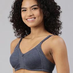BLOSSOM Navy Textured Full Coverage Minimizer Bra image 3