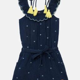 Blue Giraffe Girls Blue Regular Fit Playsuit-image-114