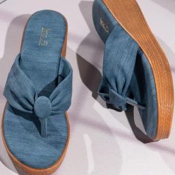 Inc.5 Women's Navy Thong Wedges-image-75