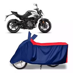 Auto Pearl Polyester Two Wheeler Cover for CFMoto 400NK BS6 (Red Blue)-39