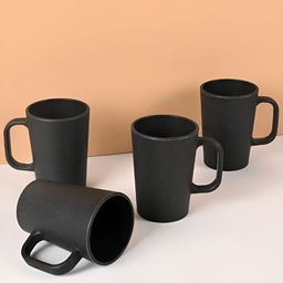 eha Charcoal Solid Matte Mugs Set of Cups and Mugs-1