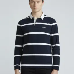 Pepe Jeans Navy Cotton Regular Fit Striped Sweatshirt-picture-13