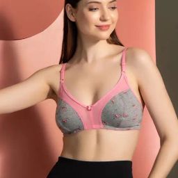 Clovia Grey Printed Non-padded Bra-image-82