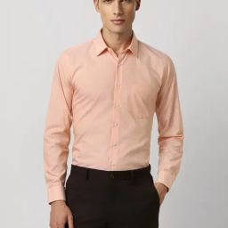 Van Heusen Peach Slim Fit Shirt-image-55