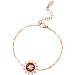 Police Stellar Motif With Enamel Flexible fit Red Flexible fit Bracelet for Women-13