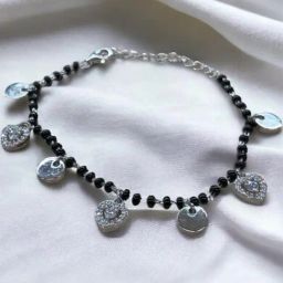 Rihi by P.C. Chandra Jewellers 92.5 Sterling Silver Heart with Beads Charm Bracelet for Women & Girls-17